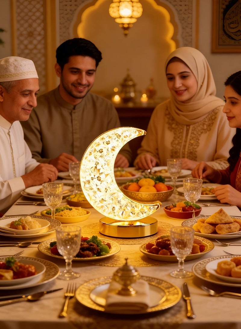 أضواء رمضان - مصابيح طاولة رمضان الكريستالية LED، أضواء ليلية لتزيين غرف الطعام وغرف النوم وغرف المعيشة في رمضان - Image 3